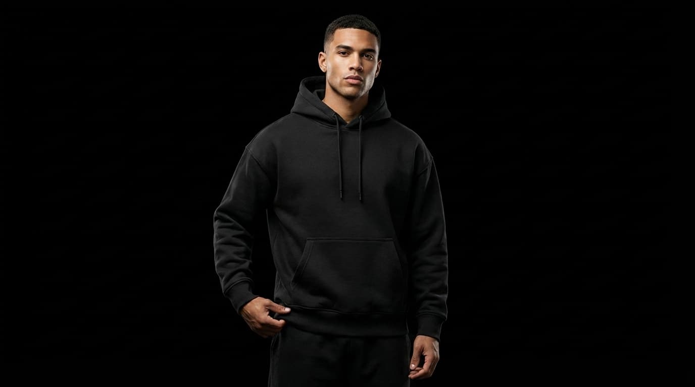 Black heavyweight hoodie